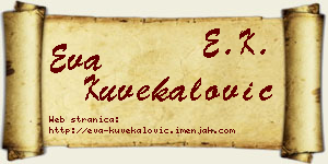 Eva Kuvekalović vizit kartica